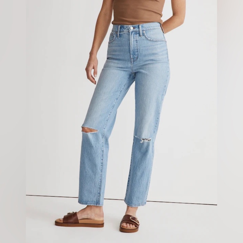 Madewell The Perfect Vintage Straight Jeans Westanna Wash Size 24